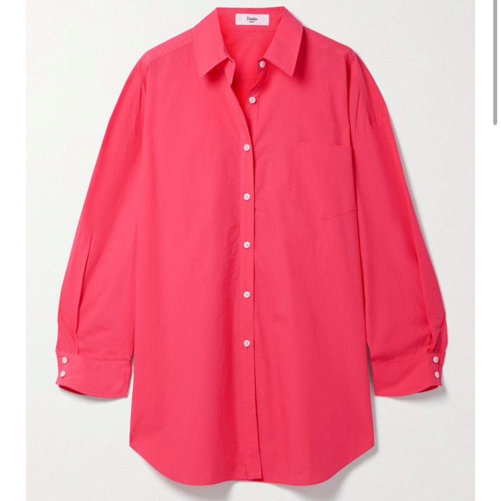 The Frankie Shop Melody oversized organic poplin top